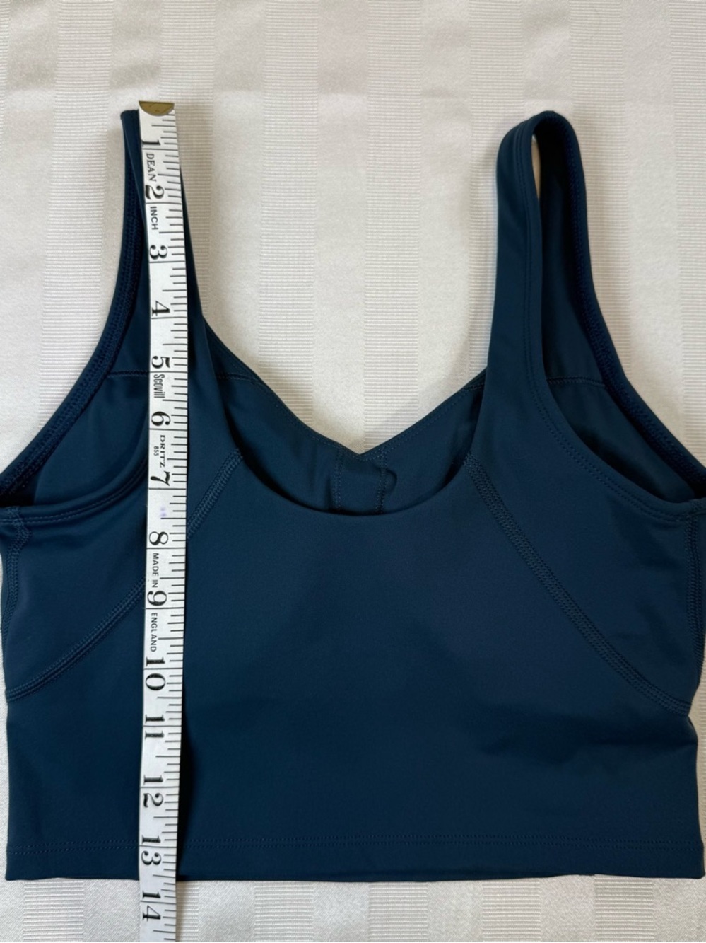 Free Spirit Outlet XS Teal Blue Longline Sports Bra Crop Tank Athletic Top - Picture 5 of 9